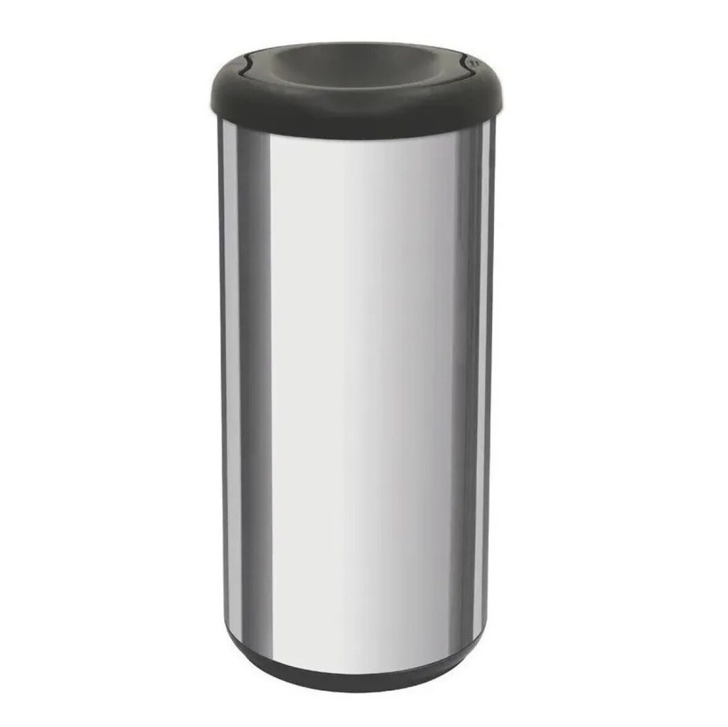 BASURERO 40L METAL RD C/T NEGR CX1