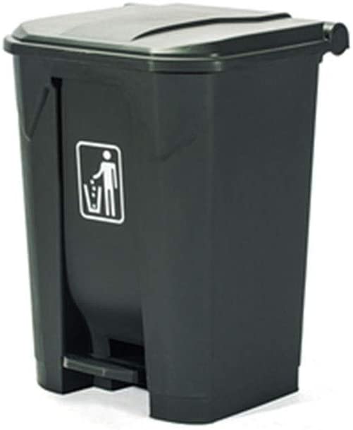 BASURERO 50L PLAST C/T PEDAL GRIS CX1