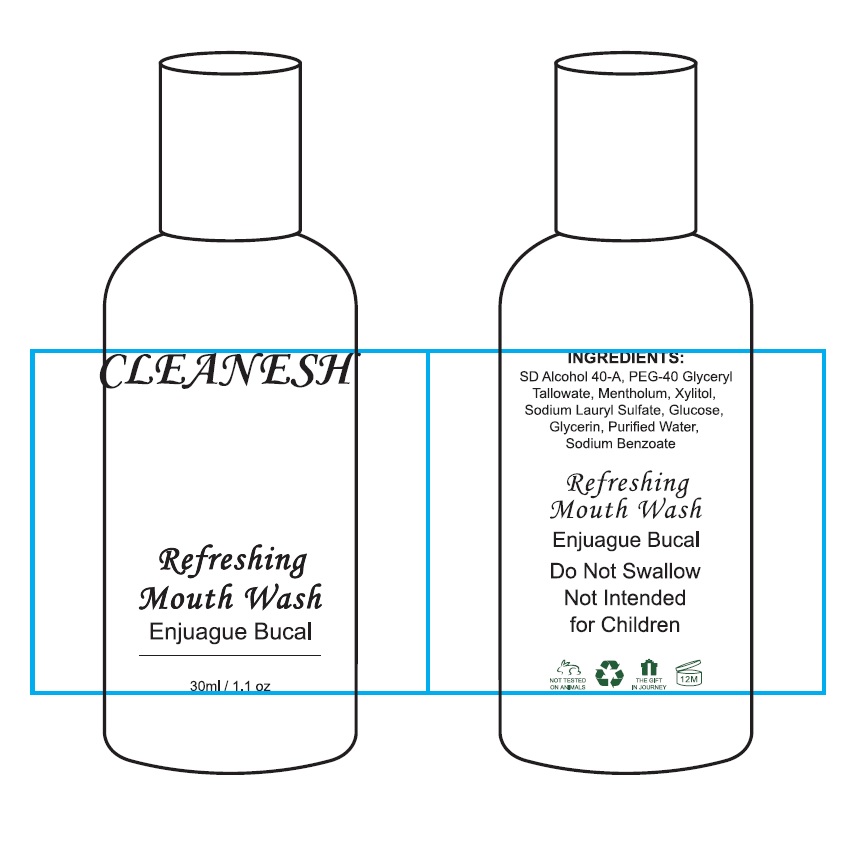 ENJUAGUE BUCAL 30ML CLEANSH TRANS CX250