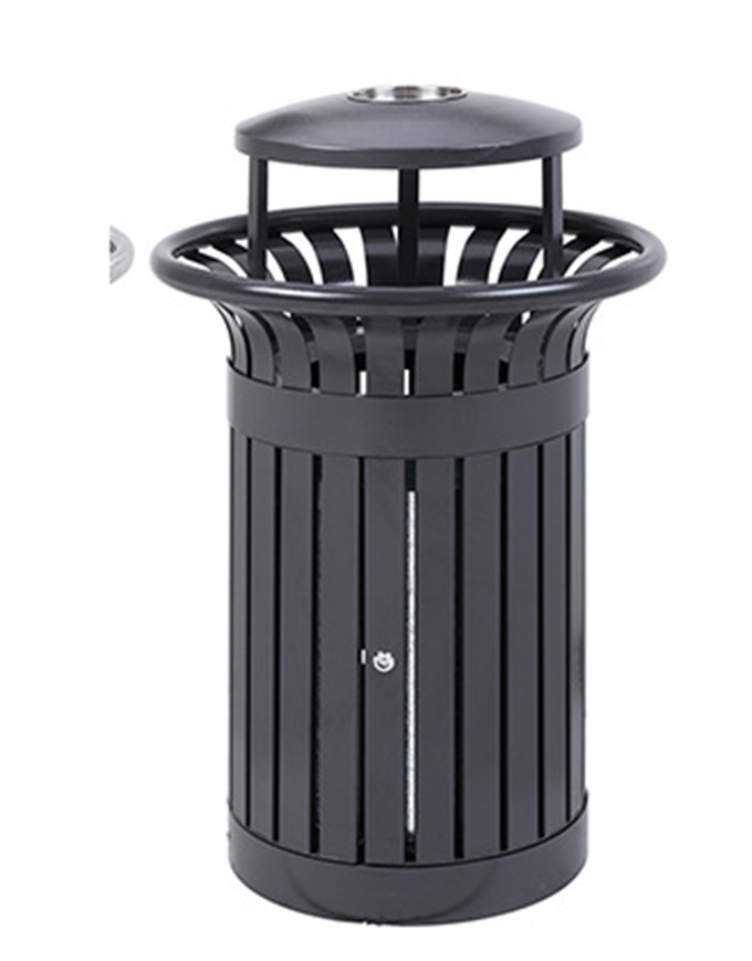 BASURERO 350L NEGRO REDONDO CX1