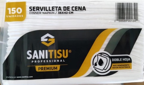 SERV SANITISU 2P 20X150 DINNER