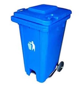 [BAS-120L C/T AZ] BASURERO 120L PLAST C/T PEDAL AZ CX1
