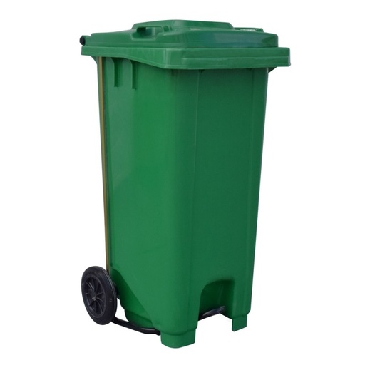 [BAS-120L C/T VD] BASURERO 120L PLAST C/T PEDAL VD CX1