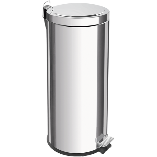 [BAS-30L C/T P INOX] BASURERO 30L METAL C/T PD TRA CX1