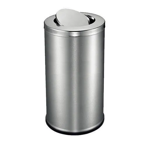 [BAS-40L C/T RD] BASURERO 40L METAL RD C/T PLAT CX1