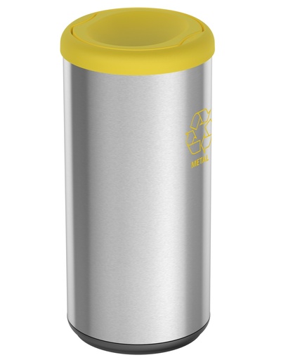 [BAS-40L C/T RD AM] BASURERO 40L METAL RD C/T AMAR CX1