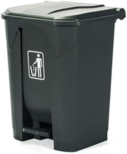[BAS-50L C/T P GR] BASURERO 50L PLAST C/T PEDAL GRIS CX1