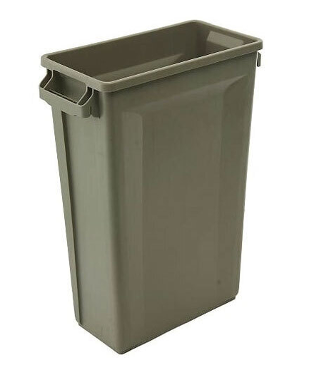 [BAS-87L C/T CR] BASURERO 87L 23G PLAST CREMA SLIM CX1