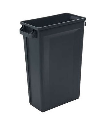 [BAS-87L C/T NG] BASURERO 87L 23G PLAST NEGRO SLIM CX1