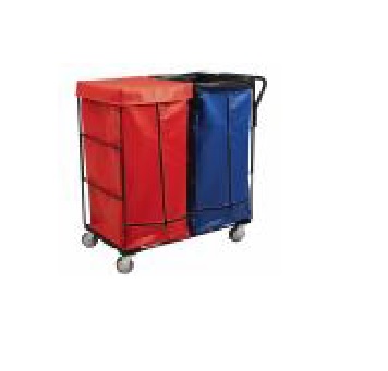 [CARRO-LAV DOBLE] CARRO LAVANDERIA  DOBLE BOLSA AZ RO CX1