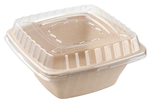 [ENVASE BOWL 700 C/T] ENVASE BOWL BIO 700ML 16OZ 7X7X2 C/TAPA CX300