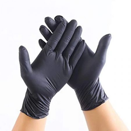 [GUANTE DES VIN/NIT NG (M)] GUANTE VINIL NITRILO NEGRO (M) CX100
