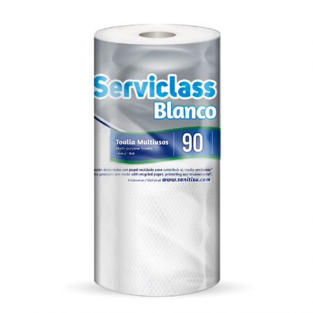 [P-533620101] PAPEL TOALLA SERVICLASS 90H BLA CX24