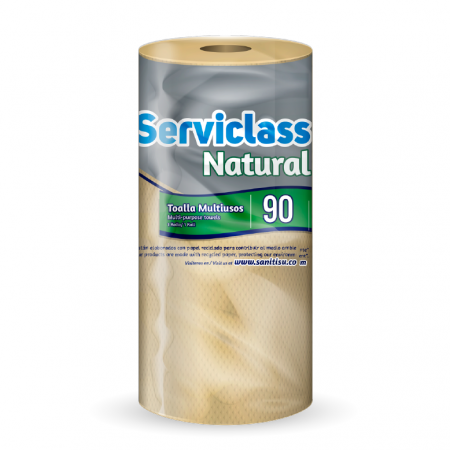 [P-533620102] PAPEL TOALLA SERVICLASS 90H NAT CX24
