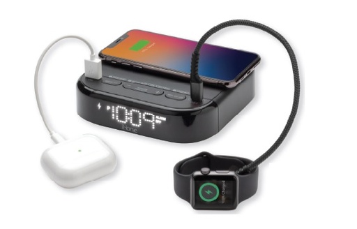 [IHOME-22] RELOJ DESPERADOR IHOME 2 USB CARGA INALAMBRICA CX1