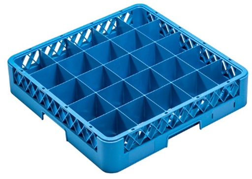 [RACK-25DIV AZ] RACK VASOS AZUL CX1