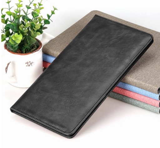 [LIBRETA NG 25CMS] PORTA CUENTA CUERINA NEGRA 26CMS CX1